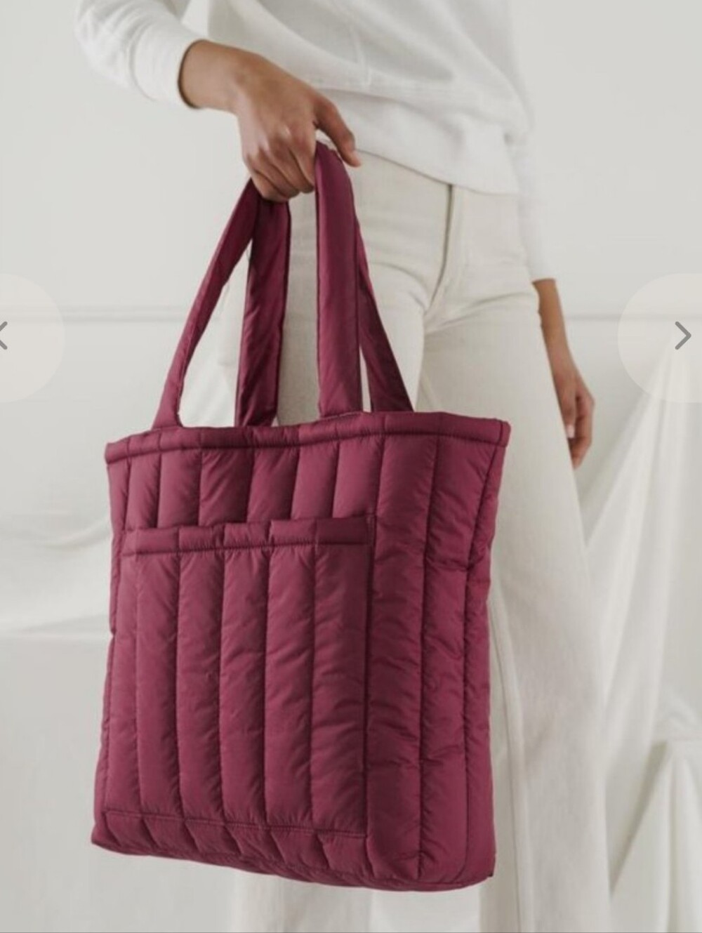 BAGGU Puffy Tote - Cranberry